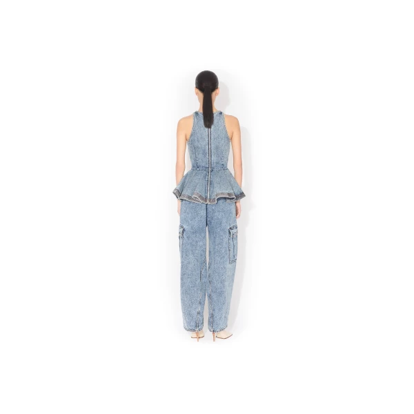 Alaia Cargo Denim Pants, view 3