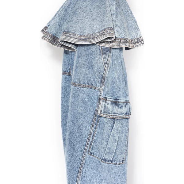 Alaia Cargo Denim Pants, view 4