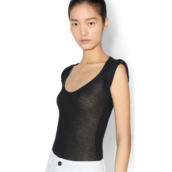 Alaia Cashmere Blend Jersey Bodysuit, view 4