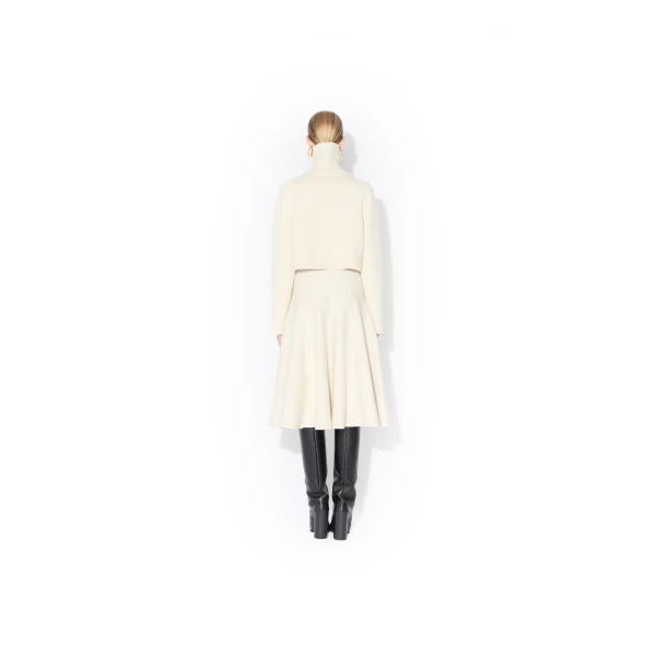 Alaïa Cashmere Knit Cropped Jumper - ALAÏA Knitwear - Laser Cut Luxury - Shop at Luxury Shoes 