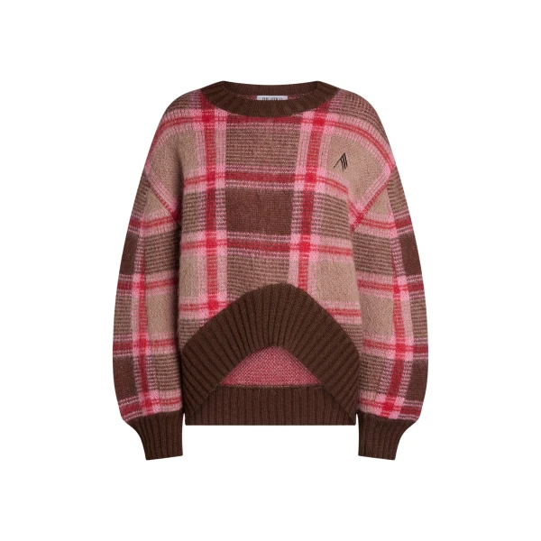The Attico Coffee and pink sweater