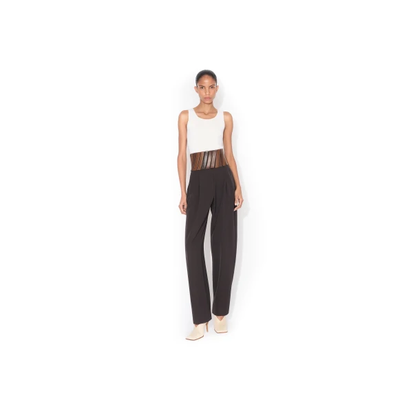 Alaïa Corset Wool Top - ALAÏA Tops - Laser Cut Luxury - Shop at Luxury Shoes 