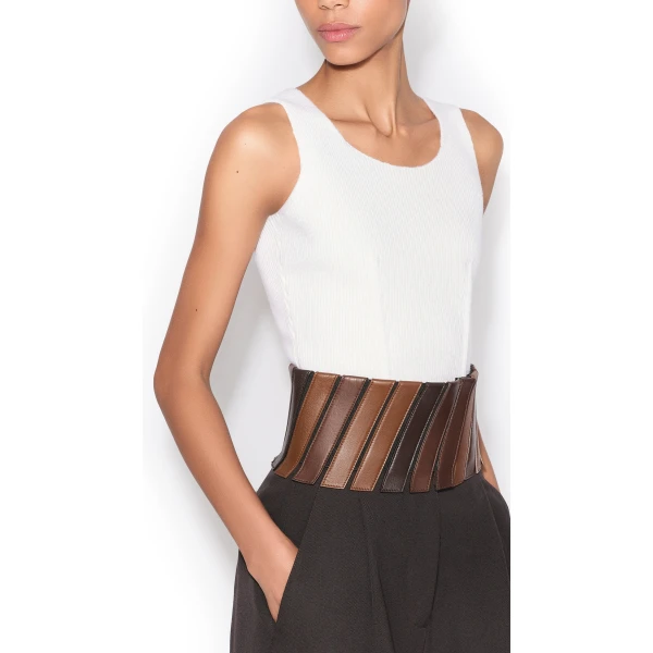 Alaïa Corset Wool Top - ALAÏA Tops - Laser Cut Luxury - Shop at Luxury Shoes 
