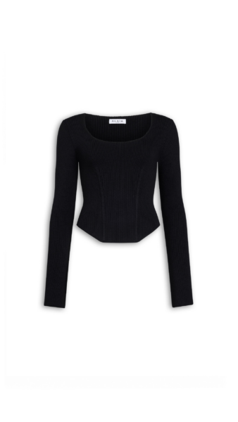 Alaïa Corset Wool Top - ALAÏA Tops - Laser Cut Luxury - Shop at Luxury Shoes 