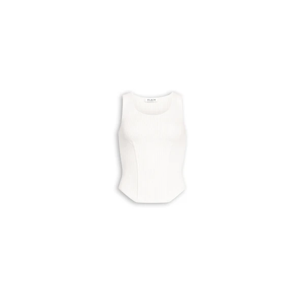 Alaïa Corset Wool Top - ALAÏA Tops - Laser Cut Luxury - Shop at Luxury Shoes 