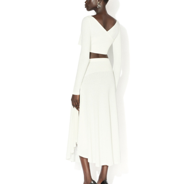 Alaia Cotton Crepe Wrapped Top, view 4