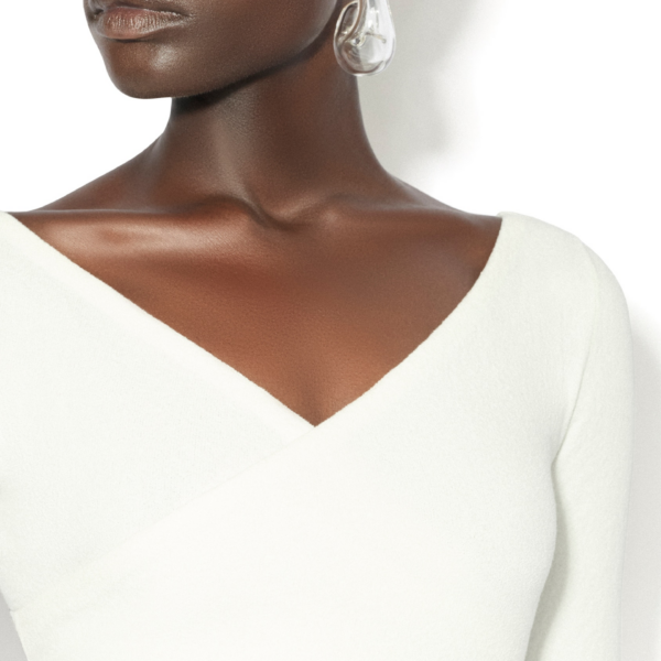 Alaia Cotton Crepe Wrapped Top, view 5
