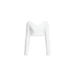 Alaïa Cotton Crepe Wrapped Top - ALAÏA Tops - Laser Cut Luxury - Shop at Luxury Shoes Alaia Cotton Crepe Wrapped Top