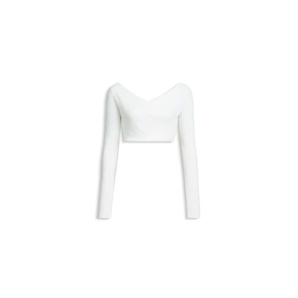 Alaia Cotton Crepe Wrapped Top