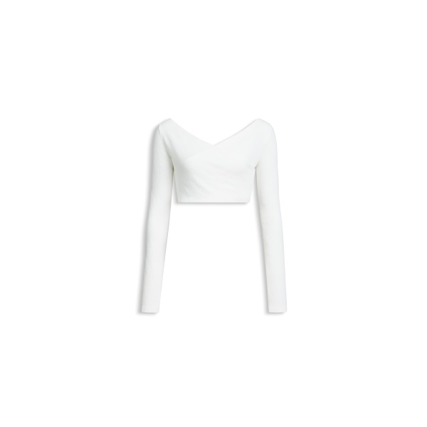 Alaïa Cotton Crepe Wrapped Top - ALAÏA Tops - Laser Cut Luxury - Shop at Luxury Shoes 