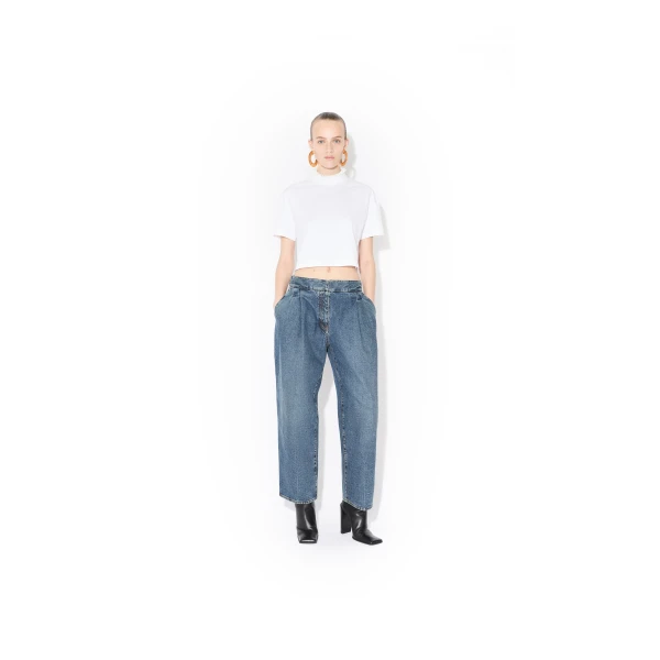 Alaia Cotton Jersey Cropped T Shirt, view 2