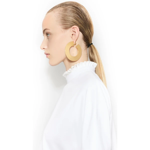 Alaia Cotton Jersey Cropped T Shirt, view 4