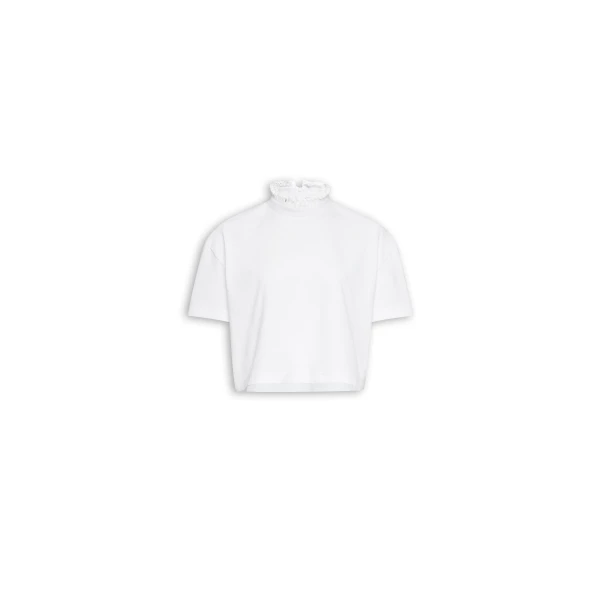 Alaia Cotton Jersey Cropped T Shirt