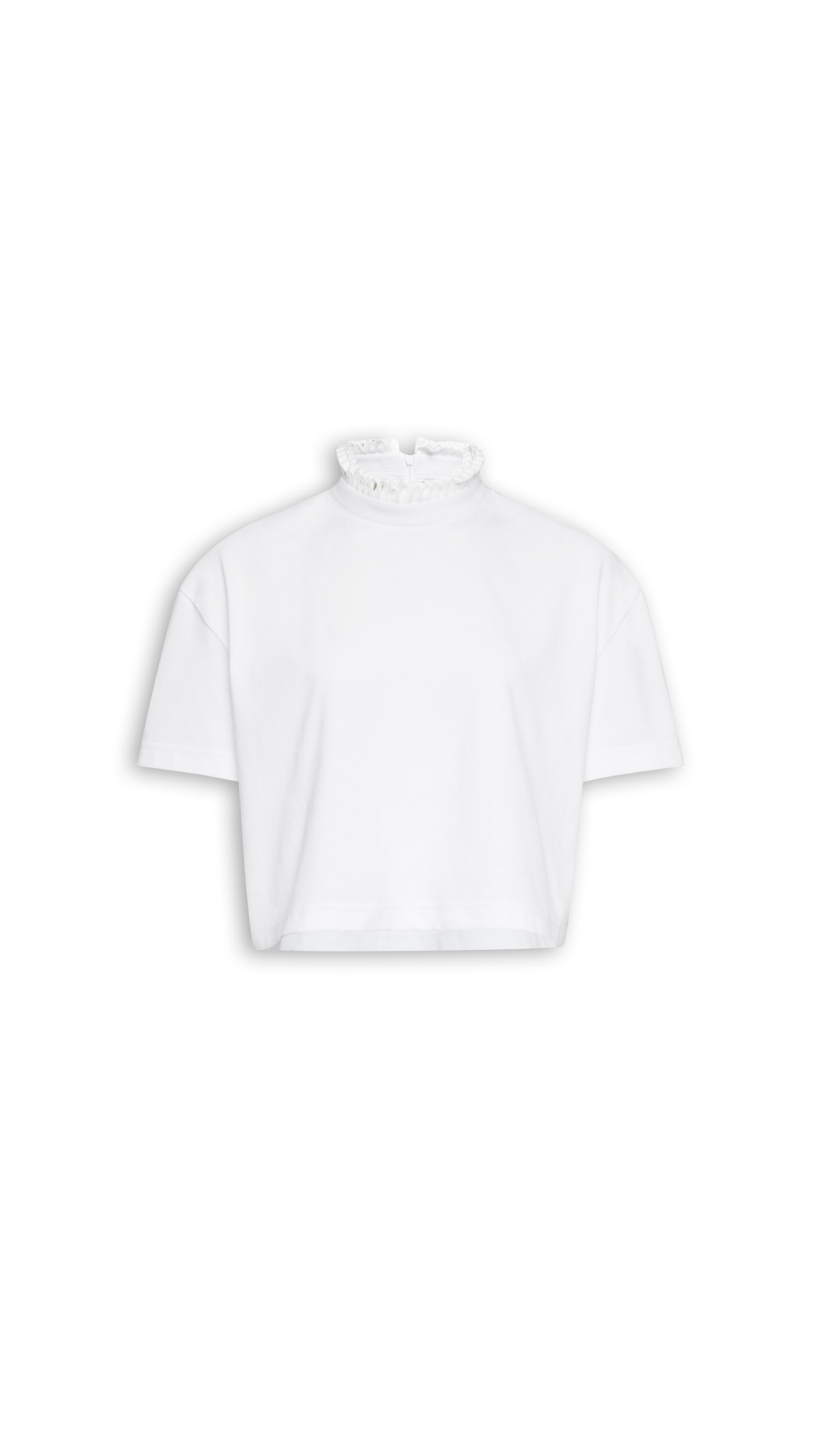 Alaia Cotton Jersey Cropped T Shirt