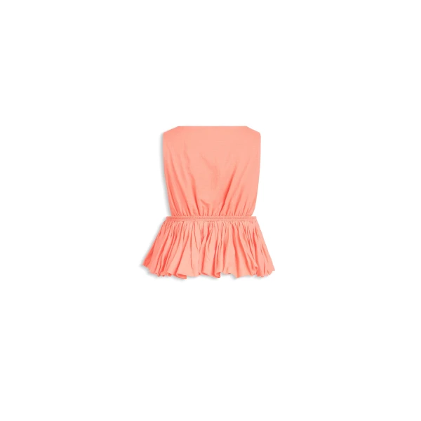 Alaïa Cotton Linen Blend Peplum Top - ALAÏA Tops - Laser Cut Luxury - Shop at Luxury Shoes 