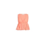 Alaïa Cotton Linen Blend Peplum Top - ALAÏA Tops - Laser Cut Luxury - Shop at Luxury Shoes Alaia Cotton Linen Blend Peplum Top