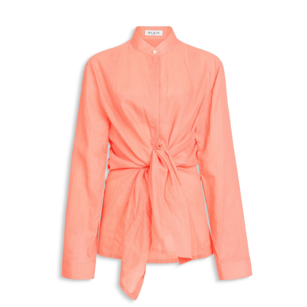 Alaia Cotton Linen Blend Shirt Set, view 5