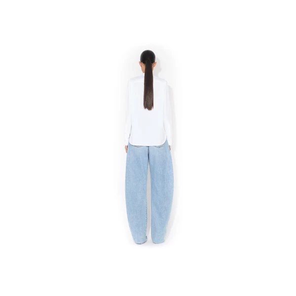 Alaïa Cotton Poplin Shirt - ALAÏA Tops - Laser Cut Luxury - Shop at Luxury Shoes 