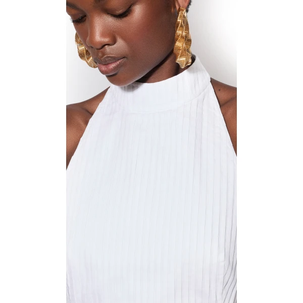 Alaïa Cotton Poplin Top - ALAÏA Tops - Laser Cut Luxury - Shop at Luxury Shoes 