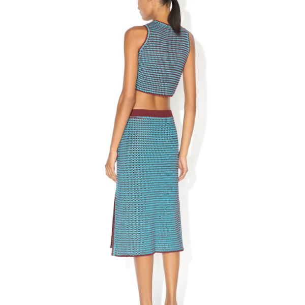 Alaia Crochet Knit Crop Top, view 2