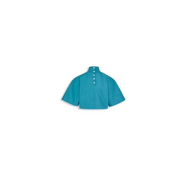Alaïa Cropped Cotton Jersey T Shirt - ALAÏA Tops - Laser Cut Luxury - Shop at Luxury Shoes 