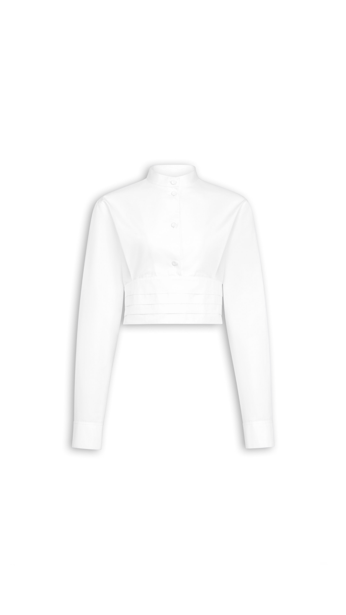 Alaia Cropped Cotton Poplin Shirt