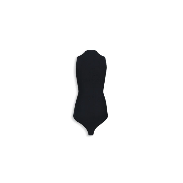 Alaïa Cross Front Knit Bodysuit - ALAÏA Tops - Laser Cut Luxury - Shop at Luxury Shoes 