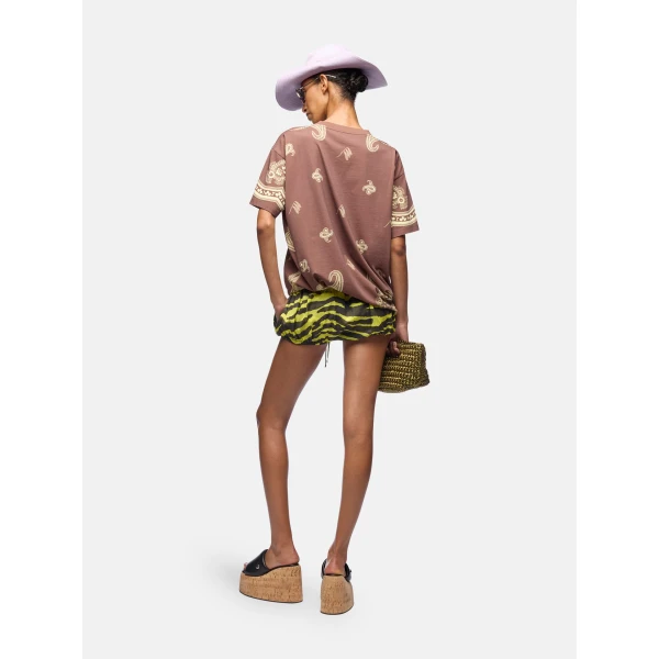 The Attico Dark brown and yellow t-shirt Top, view 3