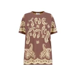 The Attico Dark brown and yellow t-shirt Top