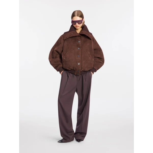 The Attico Dark brown bomber Jacket, view 2