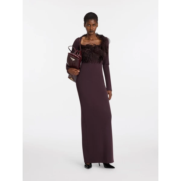 The Attico Dark brown maxi dress, view 2