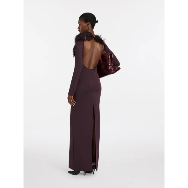 The Attico Dark brown maxi dress, view 3