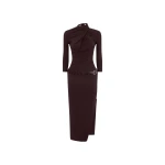 The Attico Dark brown midi dress