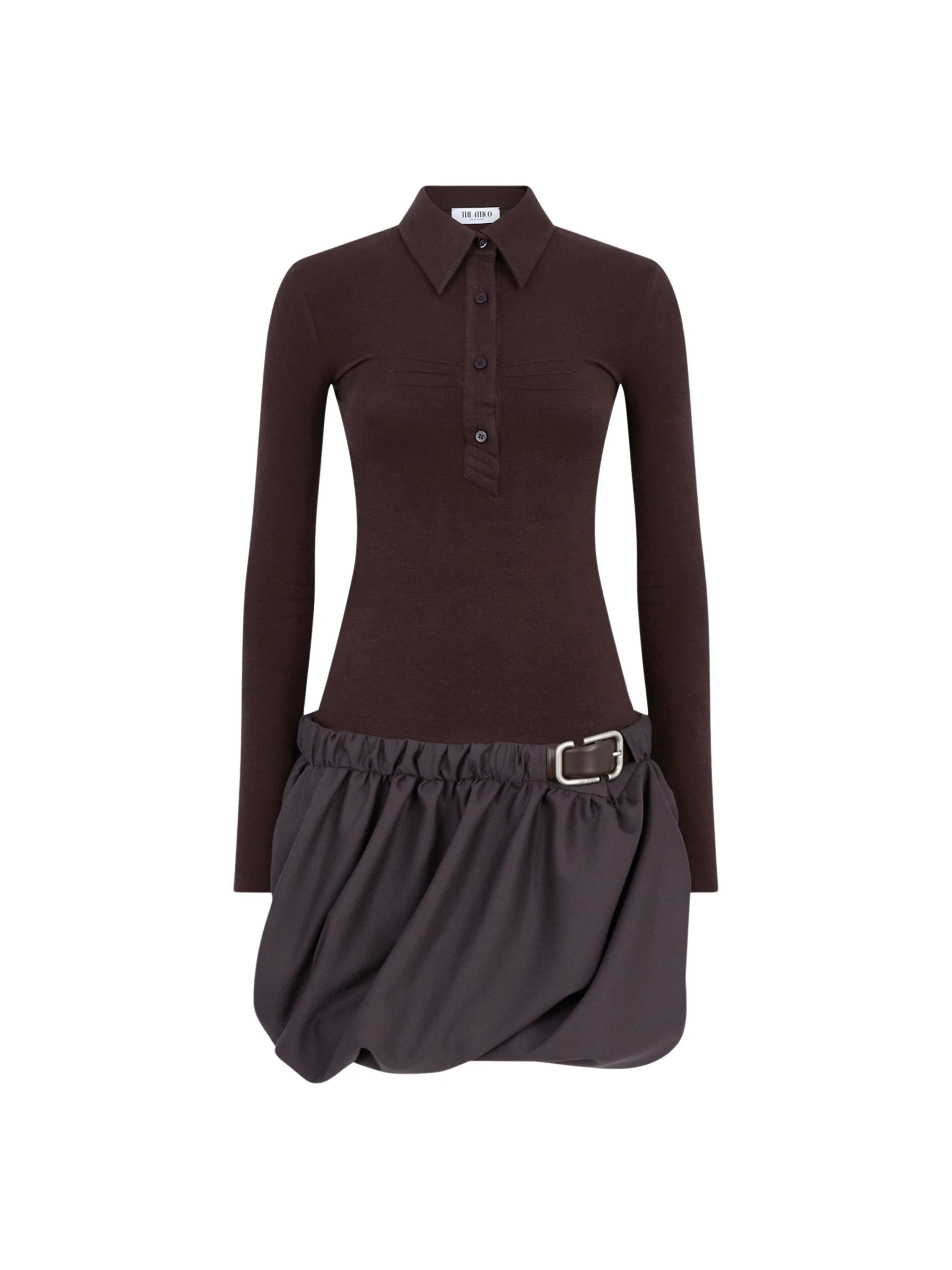 The Attico Dark brown mini dress