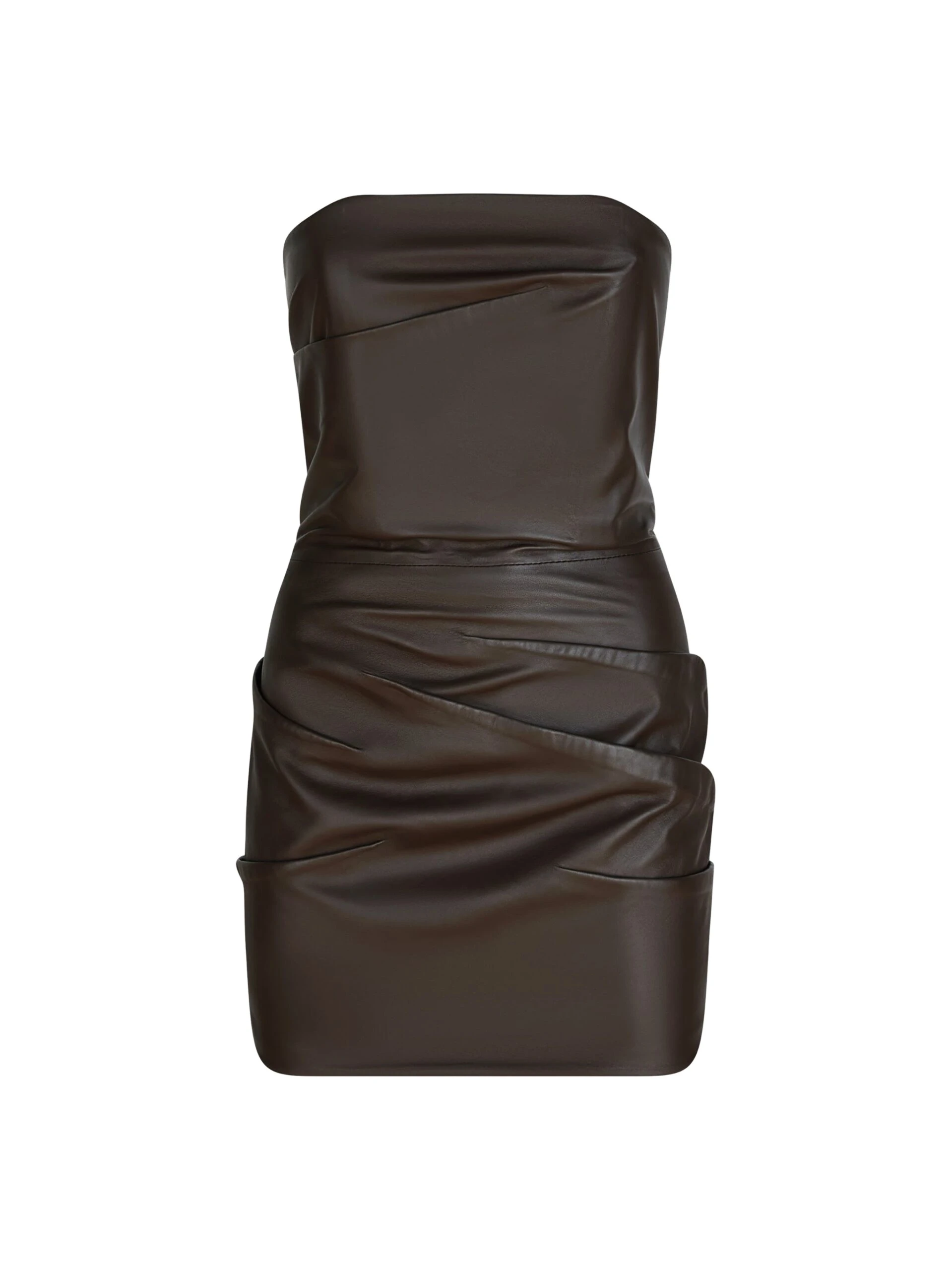 Dark-brown-mini-dress-The-Attico-Dresses-scaled88802_nobg The Attico Dark brown mini dress