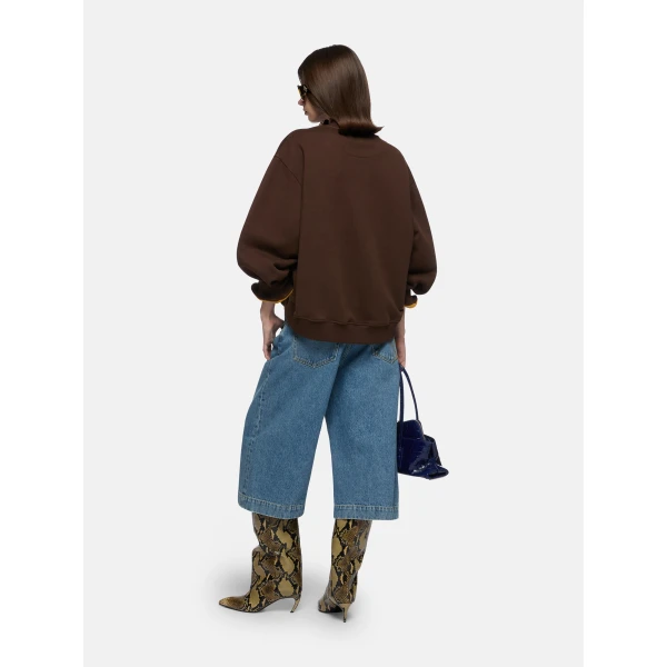 The Attico Dark brown sweatshirt Knit, view 3