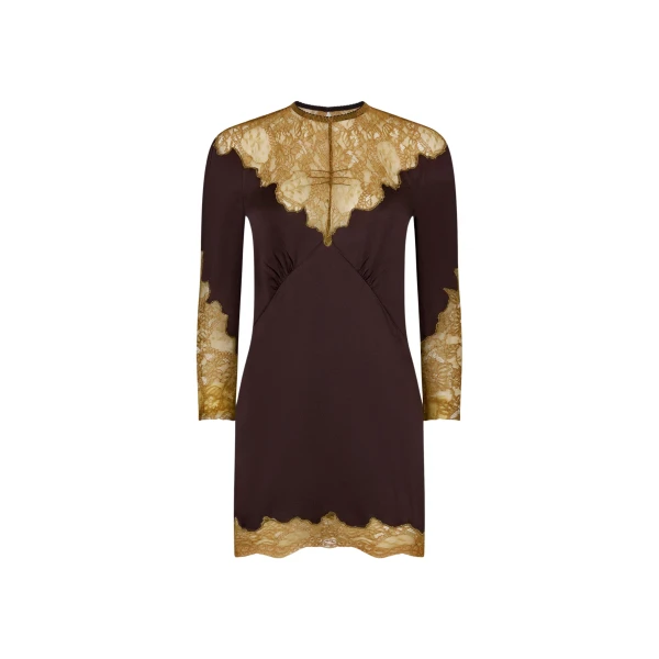 The Attico Dark green and dark brown mini dress