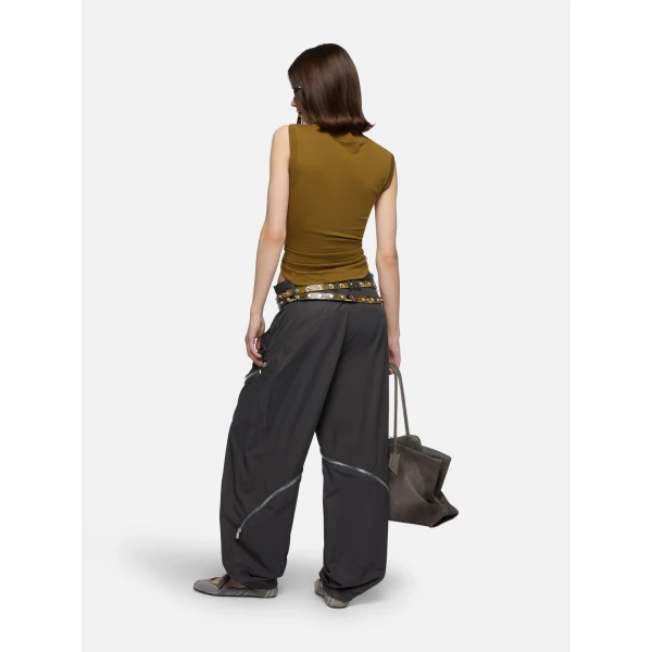 The Attico Dark grey long pant, view 3