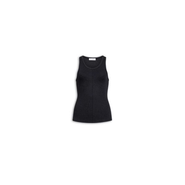 Alaïa Darts Cotton Tank Top - ALAÏA Tops - Laser Cut Luxury - Shop at Luxury Shoes 