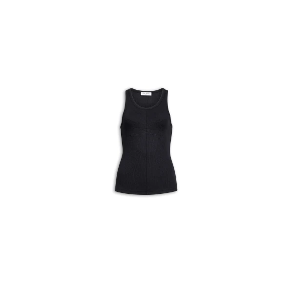 Alaïa Darts Cotton Tank Top - ALAÏA Tops - Laser Cut Luxury - Shop at Luxury Shoes 