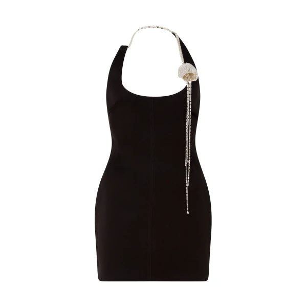 David Koma Crystal Flower On Shoulder Mini Dress, view 2