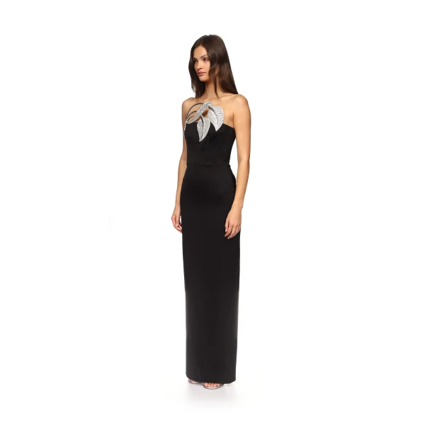 David Koma Crystal Leaf Corset Gown, view 4