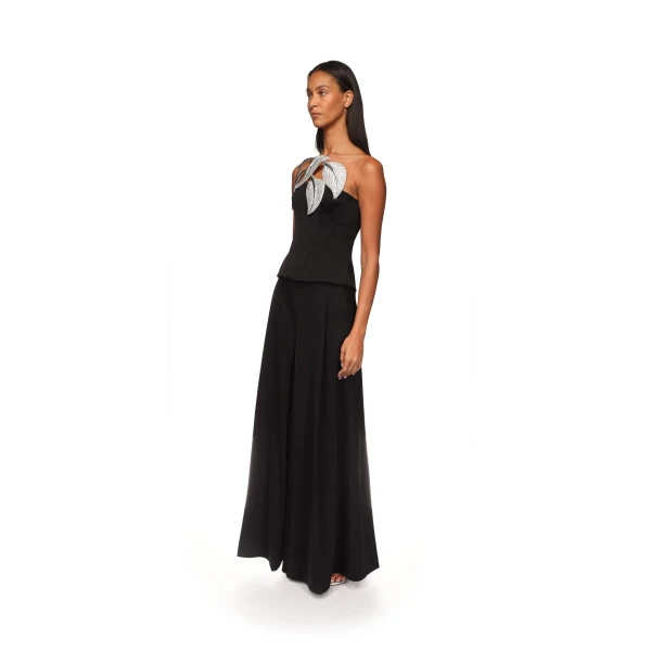David Koma Crystal Leaf Corset Top, view 4