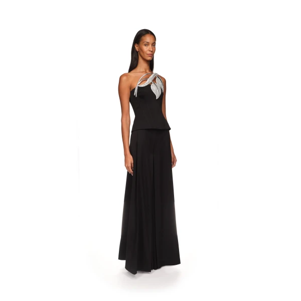David Koma Crystal Leaf Corset Top, view 5