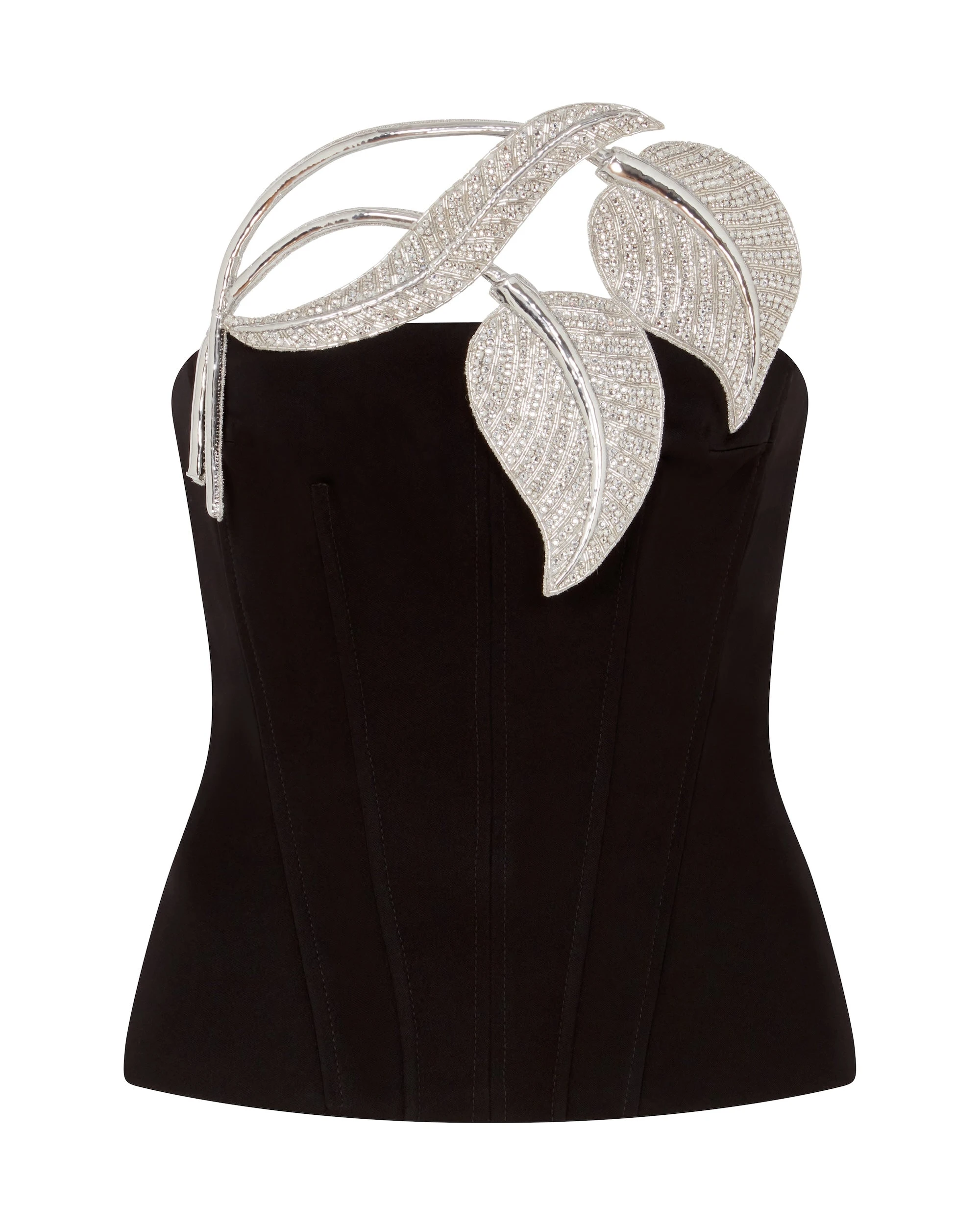 David Koma Crystal Leaf Corset Top David Koma Crystal Leaf Corset Top
