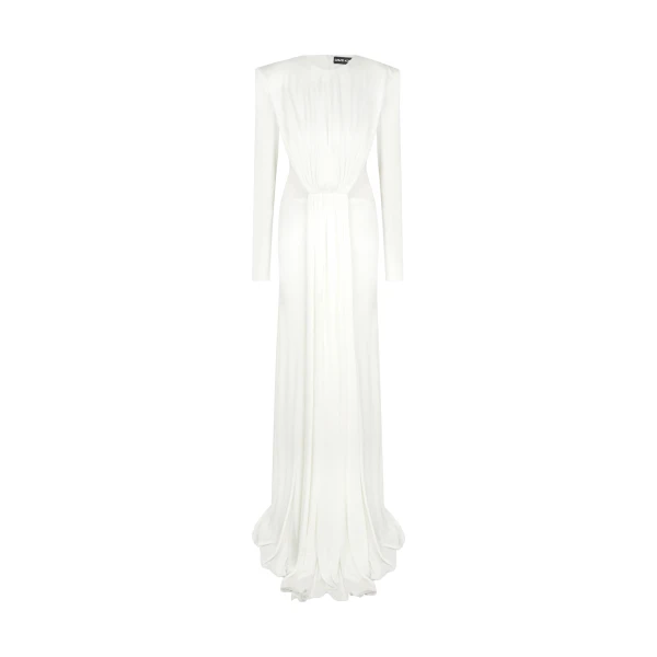 David Koma Draped Gown With Side Cut-Outs, view 2
