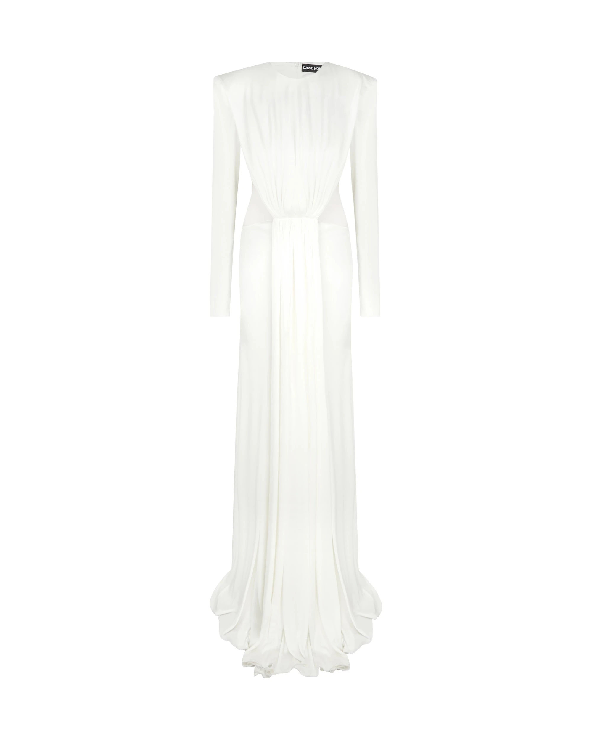 David Koma Draped Gown With Side Cut-Outs