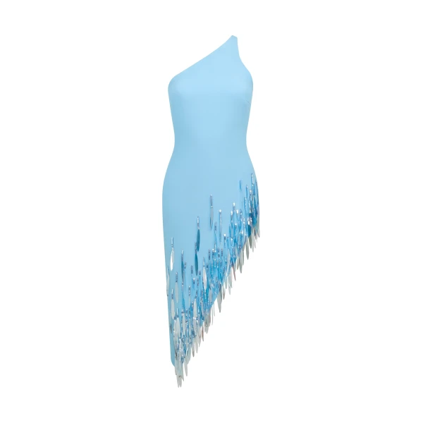 David Koma Gradient Sequin One Shoulder Midi Dress, view 2