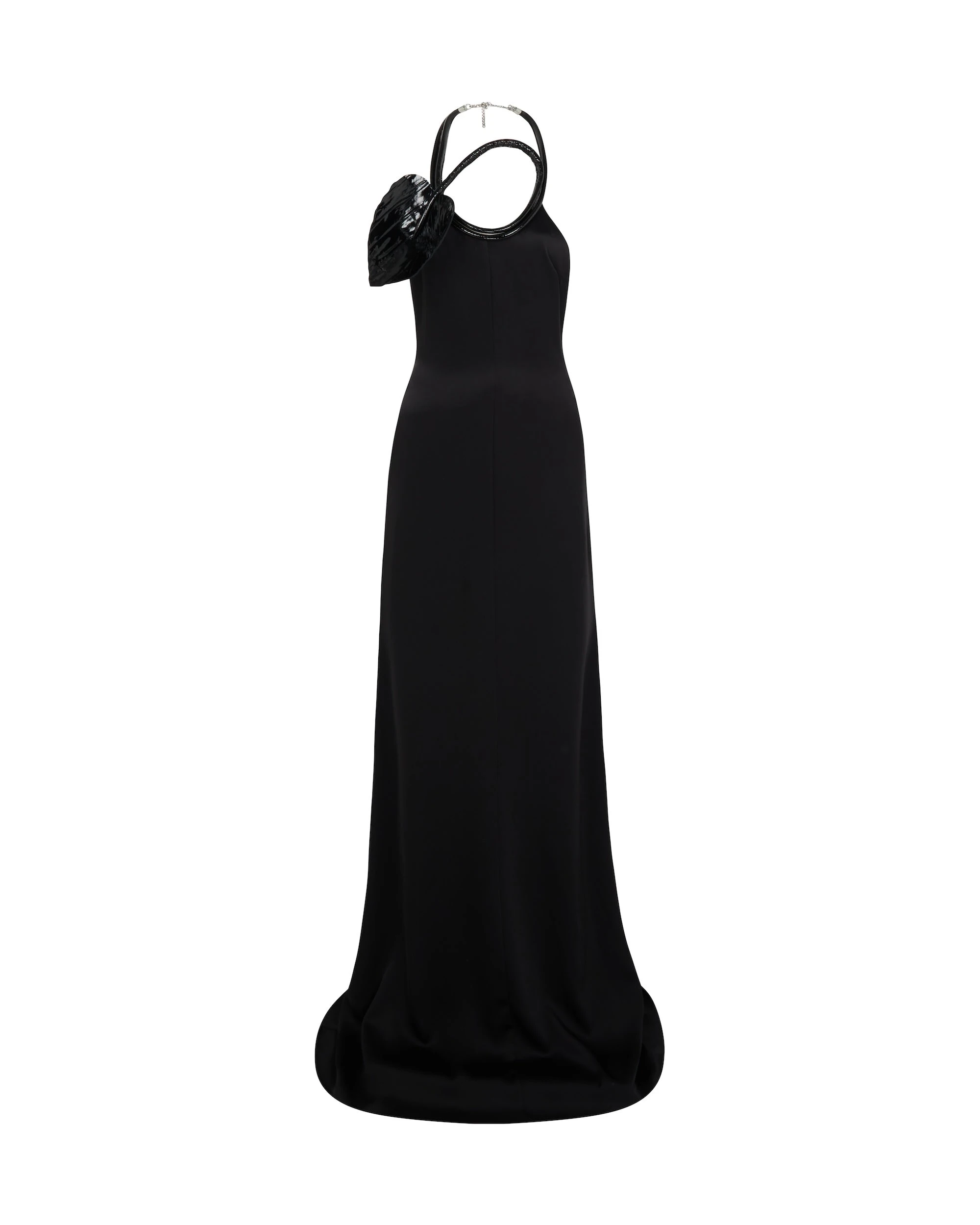 David Koma Leather Leaf Halter Neck Gown David Koma Leather Leaf Halter Neck Gown