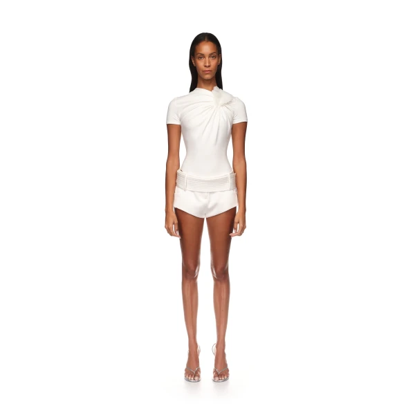 David Koma Pleated Leaf Bodysuit, view 3